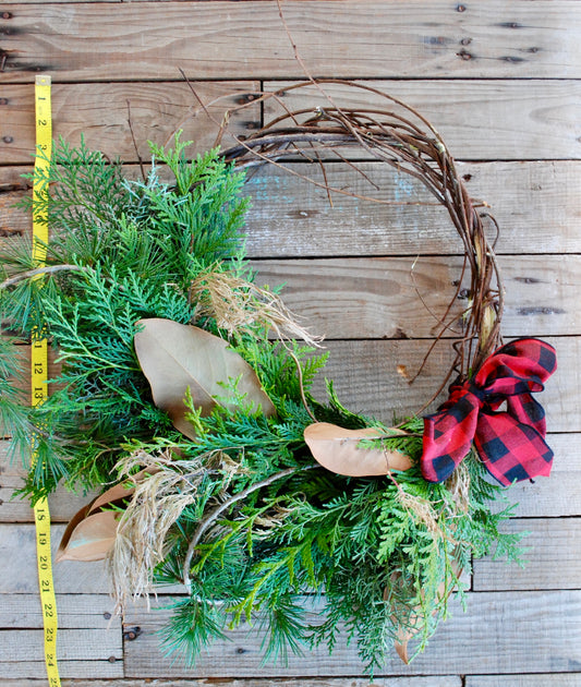 Fresh Christmas Hoop Wreath - Pre-Order Only